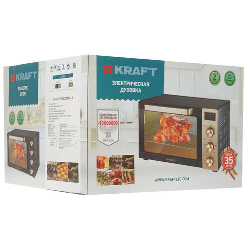 Купить Мини-печь Kraft KF-MO 3506 KGLB черный  8108439. Характеристики, отзывы и цены в Донецке