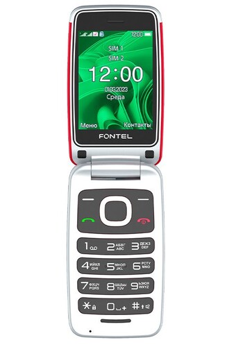 Купить Сотовый телефон Fontel FL280 красный/белый  9204086. Характеристики, отзывы и цены в Донецке