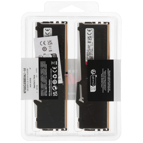 Купить Оперативная память Kingston FURY Beast Black RGB [KF560C30BBEAK2-64] 64 ГБ  5617394. Характеристики, отзывы и цены в Донецке