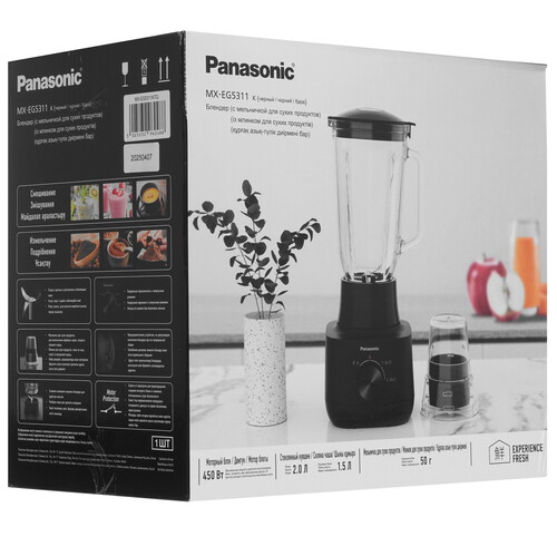 Купить Блендер стационарный Panasonic MX-EG5311KTQ черный  9285762. Характеристики, отзывы и цены в Донецке