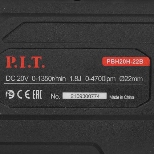 Купить Перфоратор PIT PBH20H-22B SOLO OnePower 20V , Без ЗУ, Без АКБ  9906894. Характеристики, отзывы и цены в Донецке