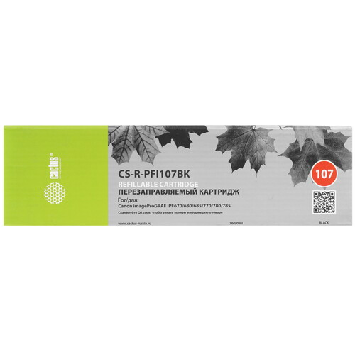 Купить Картридж Cactus CS-R-PFI107BK черный  5649062. Характеристики, отзывы и цены в Донецке