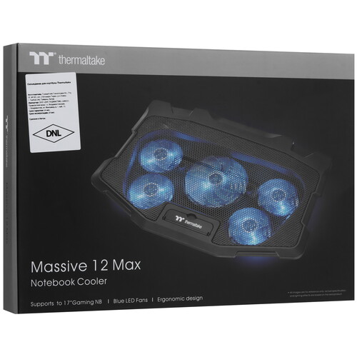 Купить Охлаждающая подставка Thermaltake Massive 12 MAX черный  5623792. Характеристики, отзывы и цены в Донецке