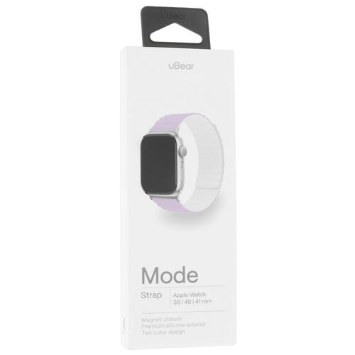 Купить Ремешок uBear для Apple Watch 38/ 40/ 41mm сиреневый/белый  5460692. Характеристики, отзывы и цены в Донецке