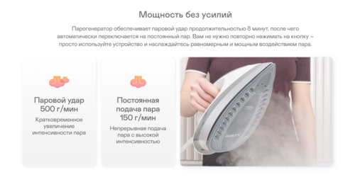 Купить Парогенератор Garlyn GST-08 белый  9171655. Характеристики, отзывы и цены в Донецке