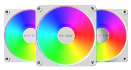 Купить Комплект вентиляторов Montech GF120 V2 ARGB  белый  5633034. Характеристики, отзывы и цены в Донецке
