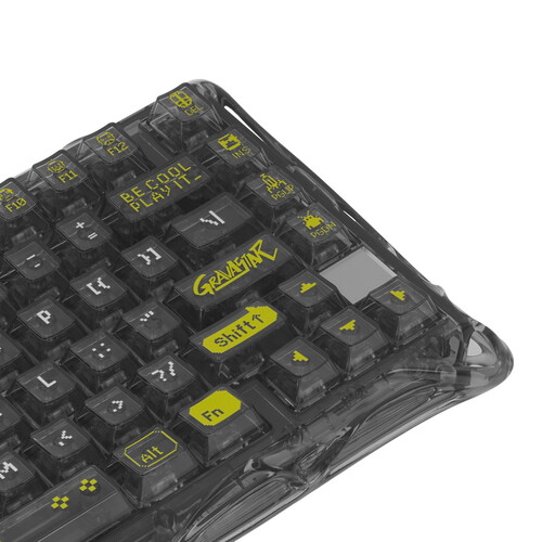 Купить Клавиатура проводная + беспроводная Gravastar Mercury K1 Transparent Black  9276733. Характеристики, отзывы и цены в Донецке