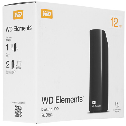 Купить 12 ТБ Внешний HDD WD Elements Desktop  5433375. Характеристики, отзывы и цены в Донецке