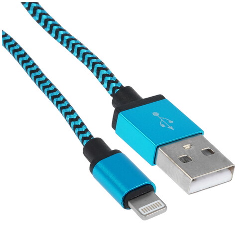 Купить Кабель круглый Cablexpert Lightning 8-pin - USB 2.0 Type-A голубой 1 м  5485441. Характеристики, отзывы и цены в Донецке