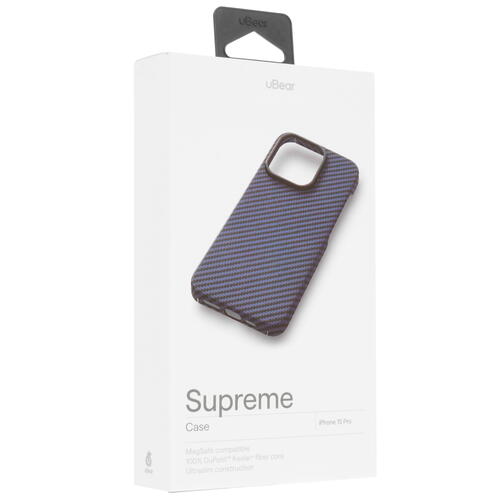 Купить Накладка  uBear Supreme Kevlar для Apple iPhone 15 Pro синий/черный  5460646. Характеристики, отзывы и цены в Донецке