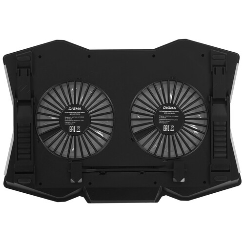 Купить Охлаждающая подставка Digma D-NCP180-2x110RGB черный  9300794. Характеристики, отзывы и цены в Донецке