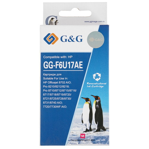 Купить Картридж G&G GG-F6U17AE пурпурный  9020552. Характеристики, отзывы и цены в Донецке