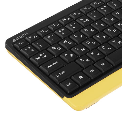 Купить Клавиатура+мышь  проводная  A4Tech Fstyler F1110 желтый  5424247. Характеристики, отзывы и цены в Донецке