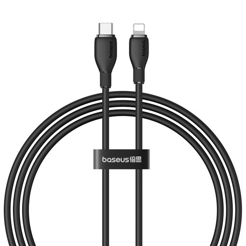 Купить Кабель круглый Baseus Lightning 8-pin - USB Type-C черный 1 м  5627436. Характеристики, отзывы и цены в Донецке
