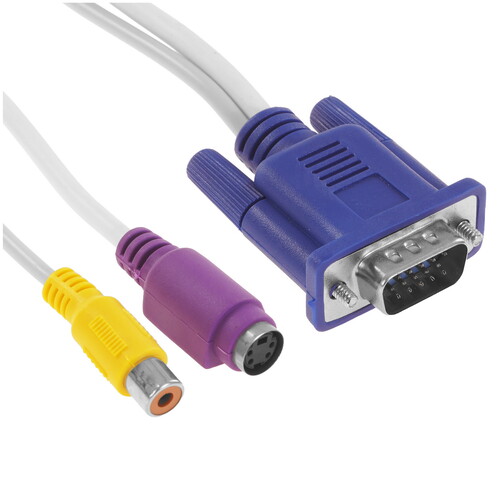 Купить Переходник однонаправленный Espada VGA - RCA+S-video, 0.3 м  9229308. Характеристики, отзывы и цены в Донецке