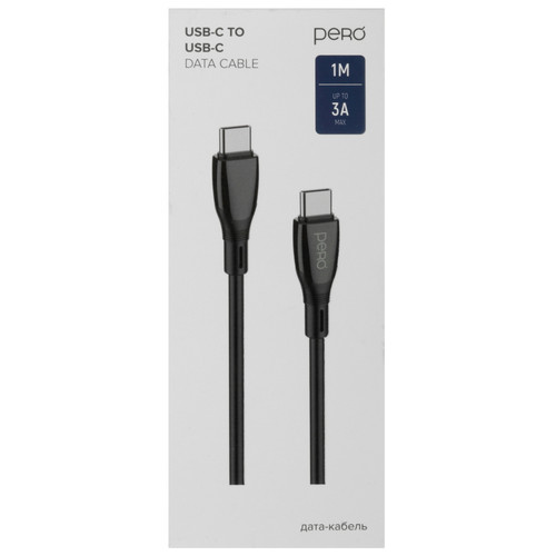 Купить Кабель PERO USB Type-C - USB Type-C черный  5474210. Характеристики, отзывы и цены в Донецке