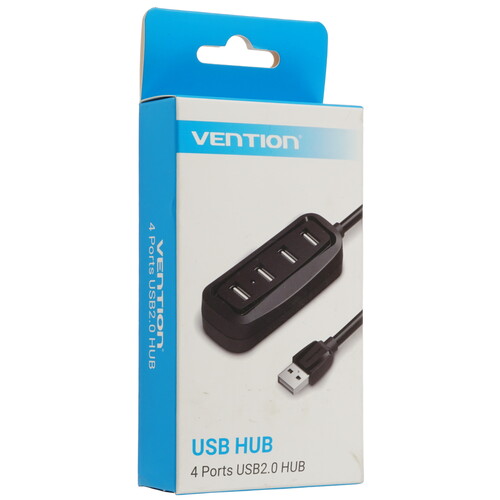Купить USB-разветвитель Vention VAS-J43-B100  9159620. Характеристики, отзывы и цены в Донецке