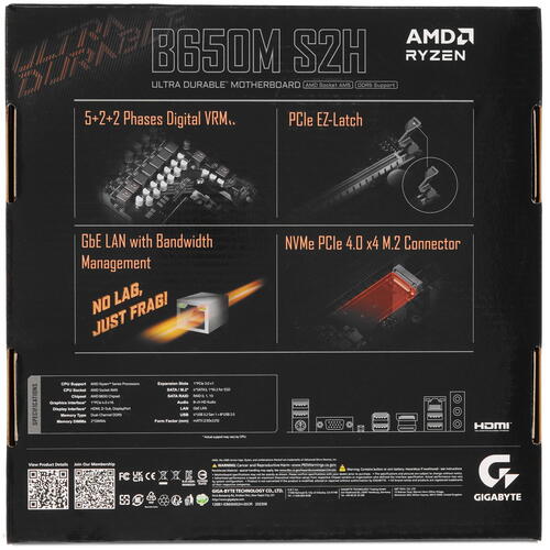 Купить Материнская плата GIGABYTE B650M S2H  5435930. Характеристики, отзывы и цены в Донецке