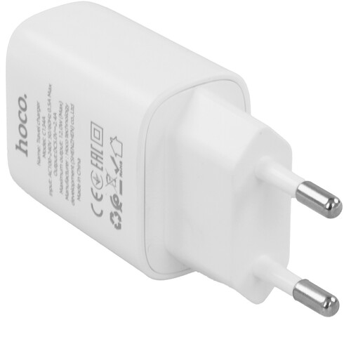 Купить Сетевое зарядное устройство Hoco C134A Solid белый  5609295. Характеристики, отзывы и цены в Донецке