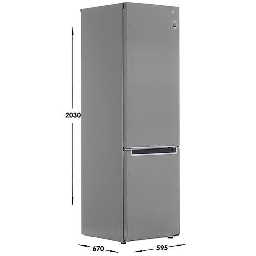 Купить Холодильник с морозильником   LG GA-B509MMZL серебристый  5051604. Характеристики, отзывы и цены в Донецке