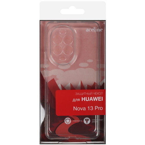 Купить Накладка  Aceline Silicone для HUAWEI nova 13 Pro прозрачный  9197379. Характеристики, отзывы и цены в Донецке