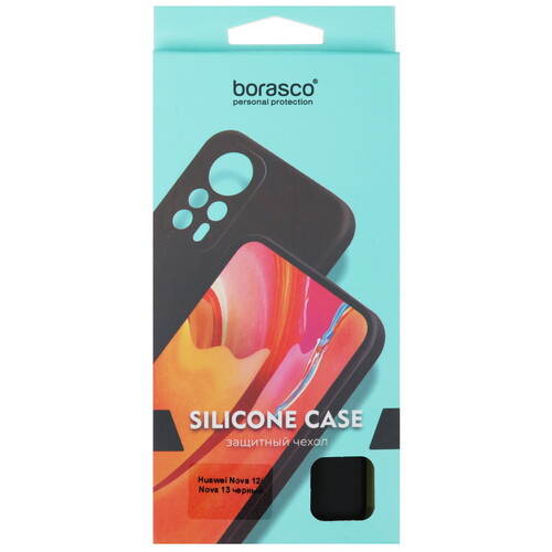 Купить Накладка  BoraSCO Silicone Case для HUAWEI nova 12/ 13 черный  5606678. Характеристики, отзывы и цены в Донецке