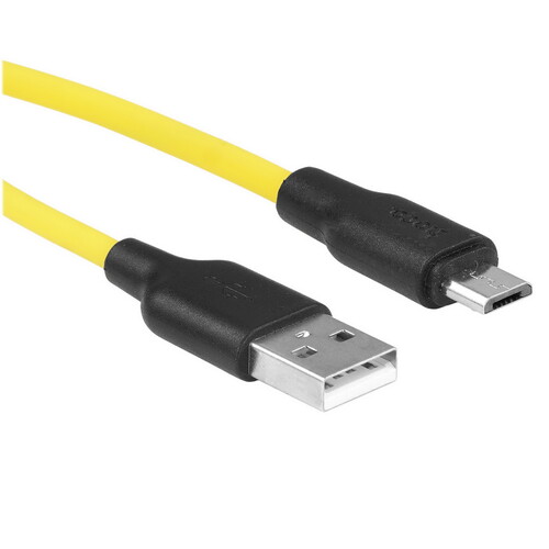 Купить Кабель круглый Hoco micro USB - USB 2.0 Type-A желтый 1 м  9244459. Характеристики, отзывы и цены в Донецке