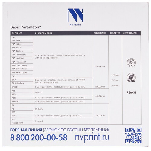 Купить Пластик NVPRINT TPU Grey  9158611. Характеристики, отзывы и цены в Донецке