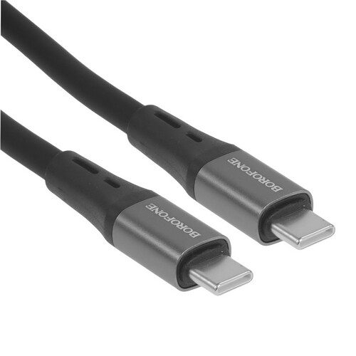 Купить Кабель круглый Borofone USB Type-C - USB Type-C черный 1 м  9244422. Характеристики, отзывы и цены в Донецке