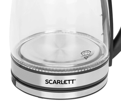 Купить Электрочайник Scarlett SC-EK27G54 серебристый  9282511. Характеристики, отзывы и цены в Донецке