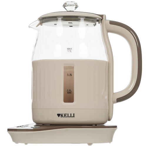Купить Электрочайник KELLI KL-1373 бежевый  5356616. Характеристики, отзывы и цены в Донецке