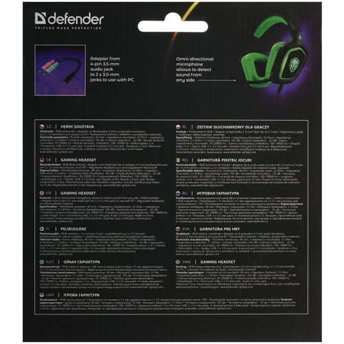 Купить Проводные наушники Defender Hinderer черный 2025  9231071. Характеристики, отзывы и цены в Донецке