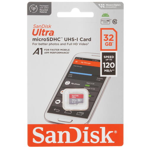 Купить Карта памяти SanDisk Ultra microSDHC 32 ГБ [SDSQUA4-032G-GN6MN]  9047166. Характеристики, отзывы и цены в Донецке