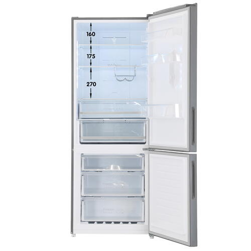 Купить Холодильник с морозильником  DEXP B4-44AMG серебристый  5401279. Характеристики, отзывы и цены в Донецке