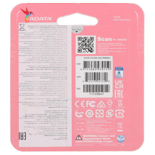 Купить Память OTG USB Flash 32 ГБ ADATA UC300 [ACHO-UC300-32G-RNB/BU]  5450340. Характеристики, отзывы и цены в Донецке