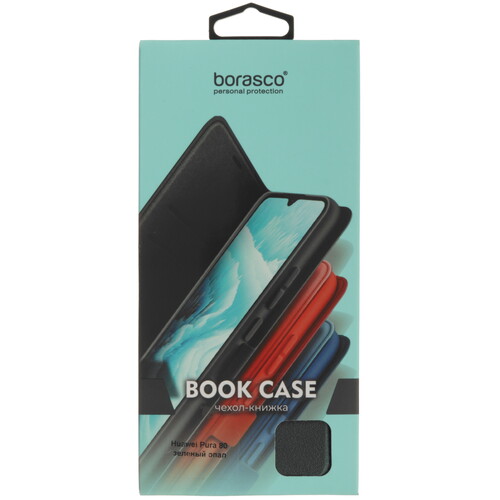 Купить Чехол-книжка  BoraSCO для HUAWEI Pura 80 зеленый  5637179. Характеристики, отзывы и цены в Донецке