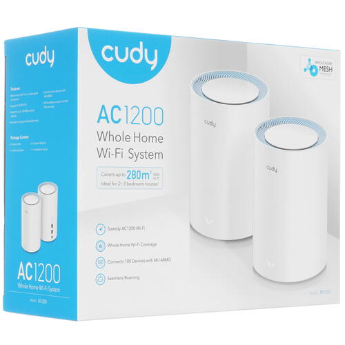 Купить MESH-комплект Cudy M1200 (2-Pack)  9046083. Характеристики, отзывы и цены в Донецке