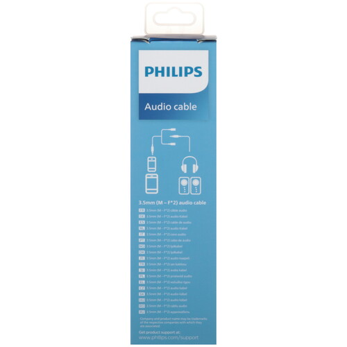 Купить Кабель   Philips jack 3.5 мм - jack 3.5 мм х2 шт. синий  5604564. Характеристики, отзывы и цены в Донецке