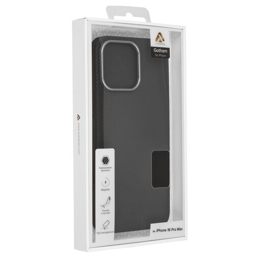Купить Накладка  Lyambda Gotham для Apple iPhone 16 Pro Max черный  5618348. Характеристики, отзывы и цены в Донецке