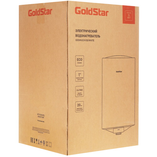 Купить Водонагреватель GoldStar GSSWH/E-R-30 WHITE  9254690. Характеристики, отзывы и цены в Донецке