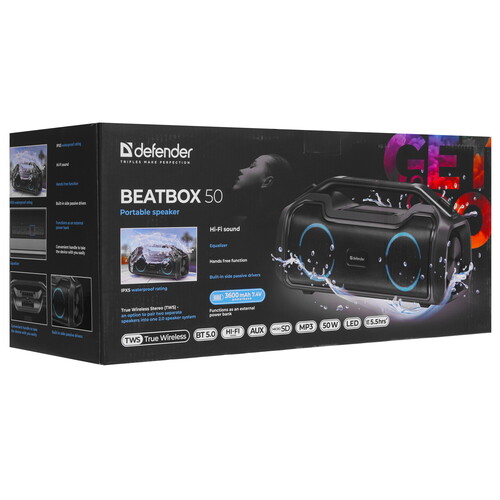 Купить Портативная колонка Defender Beatbox 50, черный  9139549. Характеристики, отзывы и цены в Донецке