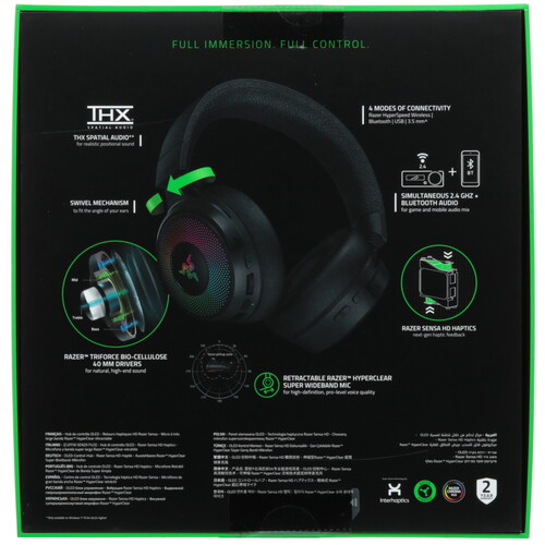 Купить Беспроводные наушники Razer Kraken V4 Pro черный 2024  5498776. Характеристики, отзывы и цены в Донецке