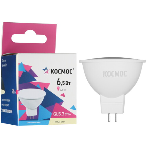 Купить Лампа светодиодная Космос LkecLED6.5wJCDRC30  9112137. Характеристики, отзывы и цены в Донецке