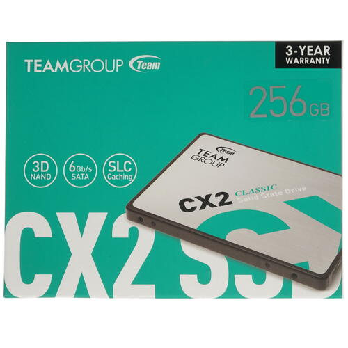 Купить 256 ГБ 2.5" SATA накопитель TEAMGROUP CX2 [T253X6256G0C101]  4738325. Характеристики, отзывы и цены в Донецке