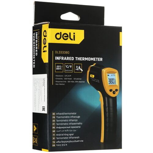 Купить Инфракрасный термометр Deli DL333380  9310968. Характеристики, отзывы и цены в Донецке