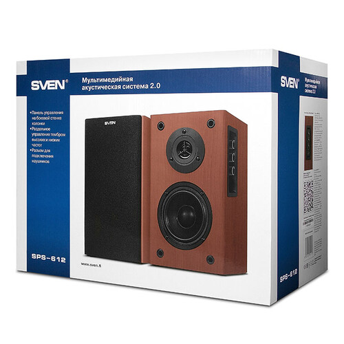 Купить Колонки SVEN SPS-612 коричневый  4900353. Характеристики, отзывы и цены в Донецке