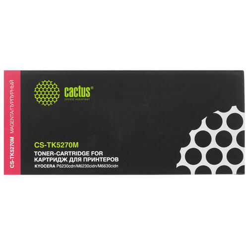 Купить Картридж лазерный Cactus CS-TK5270M пурпурный, с чипом  8158979. Характеристики, отзывы и цены в Донецке