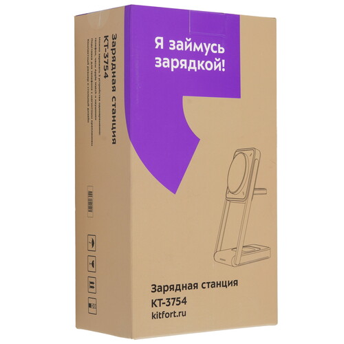 Купить Беспроводное зарядное устройство Kitfort КТ-3754 черный  9283652. Характеристики, отзывы и цены в Донецке