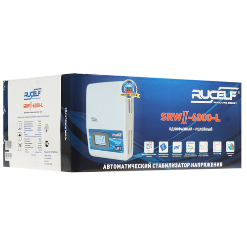 Купить Стабилизатор напряжения RUCELF SRW.II-6000-L  8105932. Характеристики, отзывы и цены в Донецке