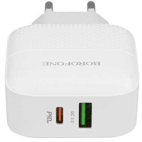 Купить Сетевое зарядное устройство Borofone BA46A Premium белый  5367535. Характеристики, отзывы и цены в Донецке